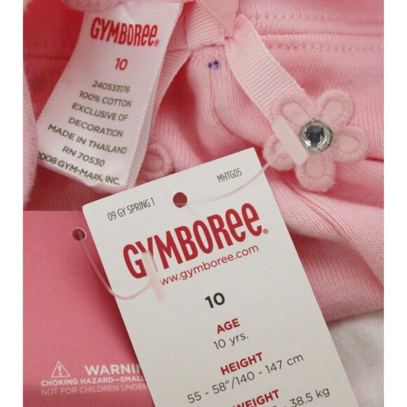 2009 Gymboree Happy Rainbow Pink Shorts sz 10 Cotton Knit Pocket Elastic Waist - Picture 5 of 5